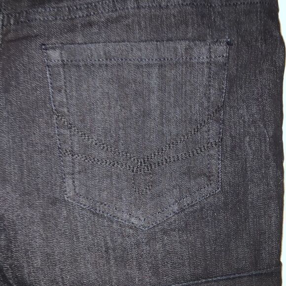 Sofia 8 Black Cuffed Stretch High Rise Denim Shorts - Picture 11 of 14